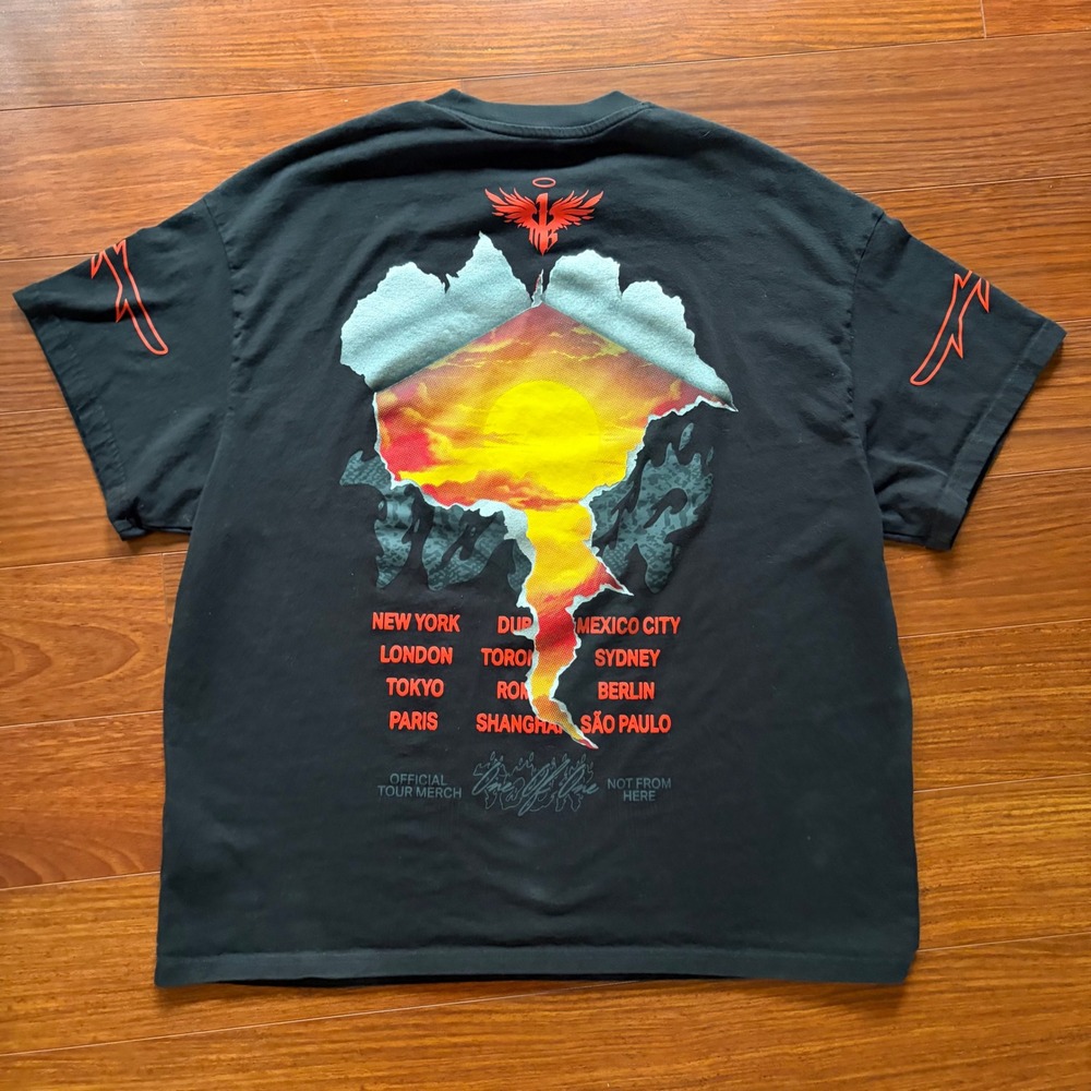 Puma LaMelo Ball Not From Here Tour Merch T Shirt Black Oversized 1 of 1
